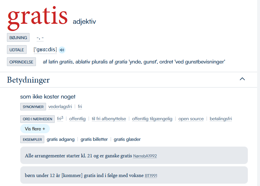 gratis